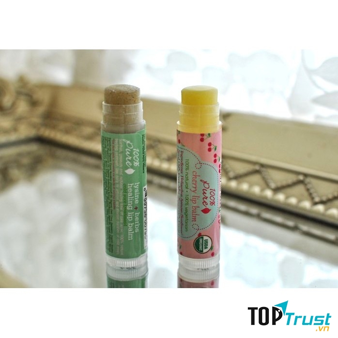 Son dưỡng môi hữu cơ 100% Pure Lysine + Herbs Lip Balm