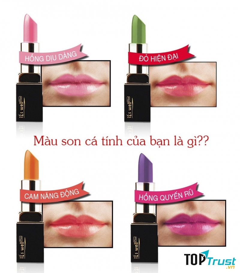 Son gió dưỡng môi lâu phai màu It's Well Plus
