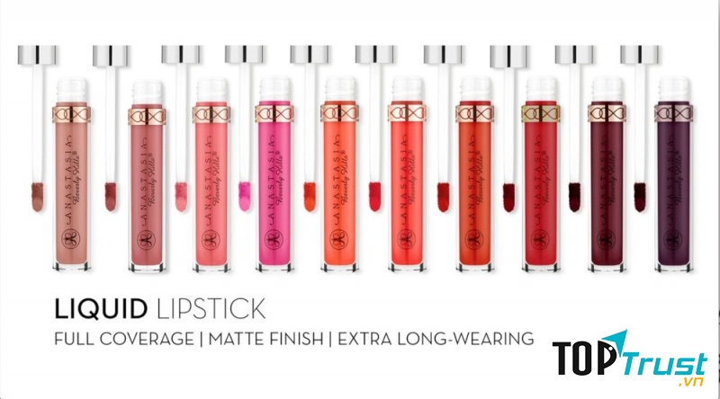 Các tông màu của dòng son Anastasia Beverly Hills Liquid Lipstick