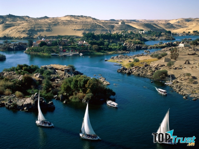 Sông Nile chính là chiếc nôi nuôi dưỡng nền văn minh Ai Cập phát triển mạnh mẽ