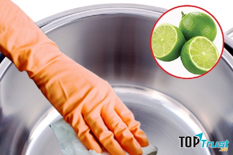 Bảo quản bộ nồi inox bằng chanh
