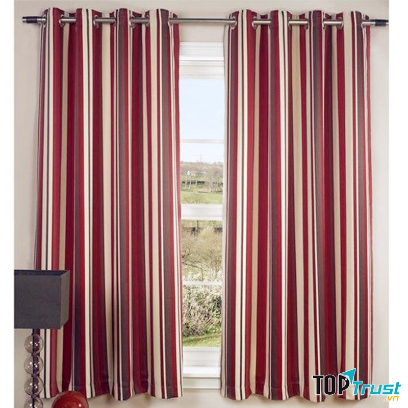 Sử dụng họa tiết kẻ sọc cho rèm hoặc tường
