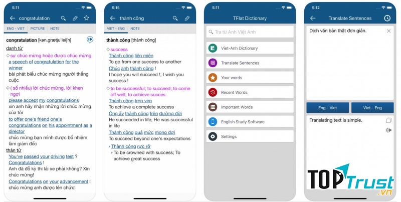 Sử dụng từ điển trực tuyến trên smartphone