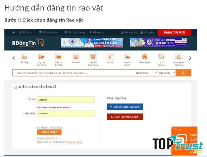 Hướng dẫn đăng tin rao vặt