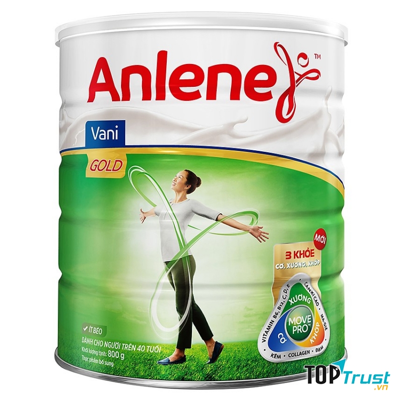 Sữa Anlene 3 KHỎE – Cơ Xương Khớp 800g (từ 19-45 tuổi)