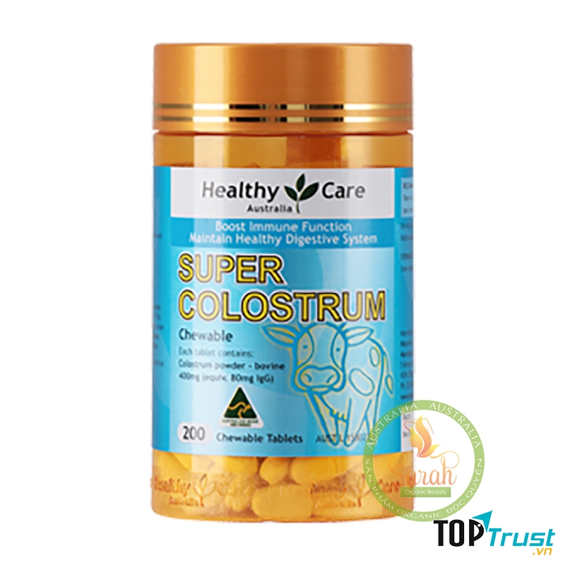 Sữa bò non dạng viên của Úc Healthy Care Super Colostrum