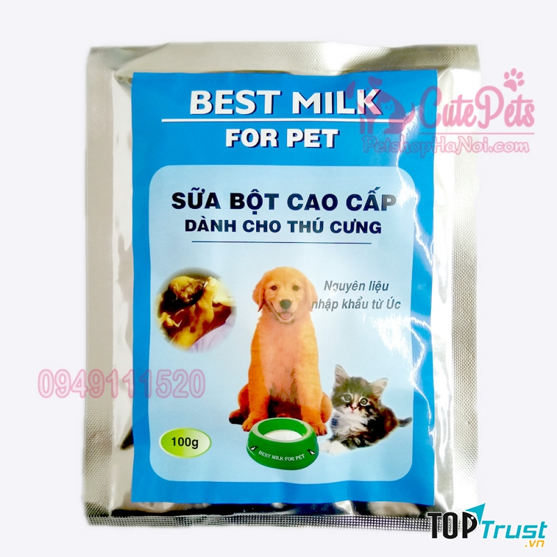 Sữa bột Best Milk nhập khẩu từ Úc dành cho chó mèo
