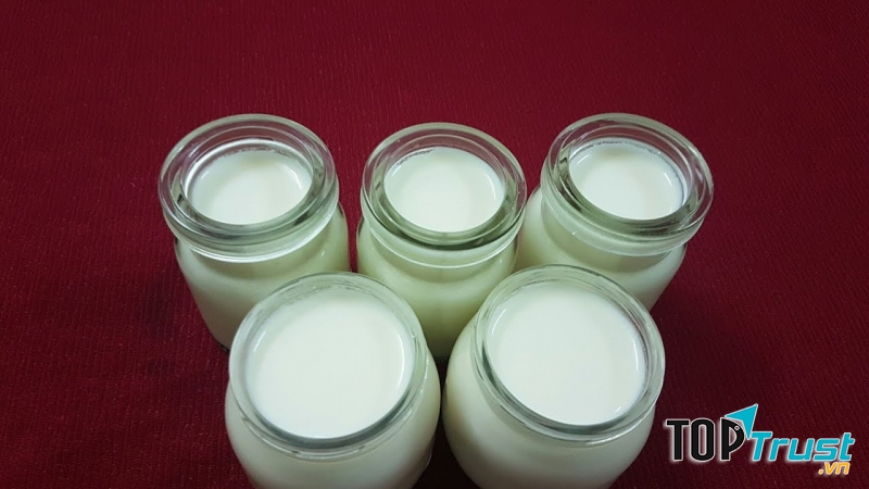 Sữa chua làm đúng độ không quá mềm, không quá cứng, sánh và mịn, vị chua vừa phải, ăn vô cùng mát lạnh và sảng khoái ﻿