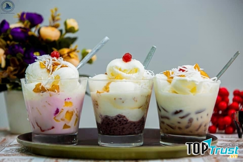 Sữa chua trân châu Houjicha