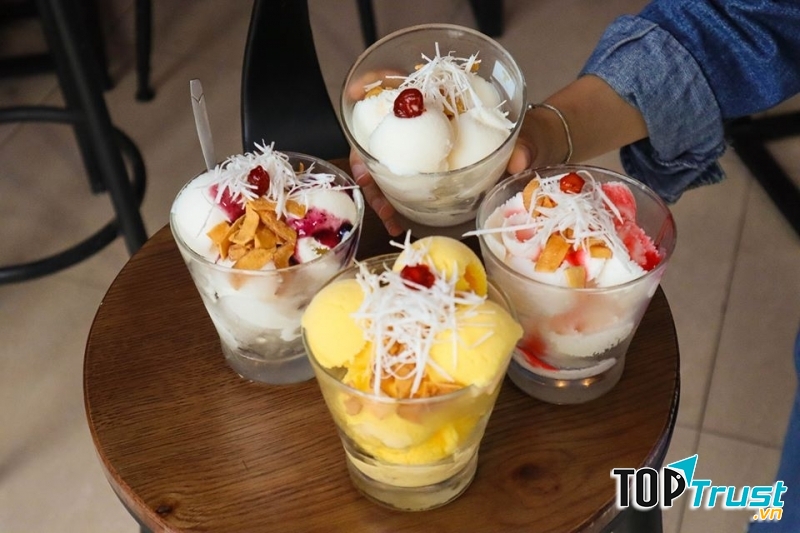 Sữa chua trân châu Houjicha