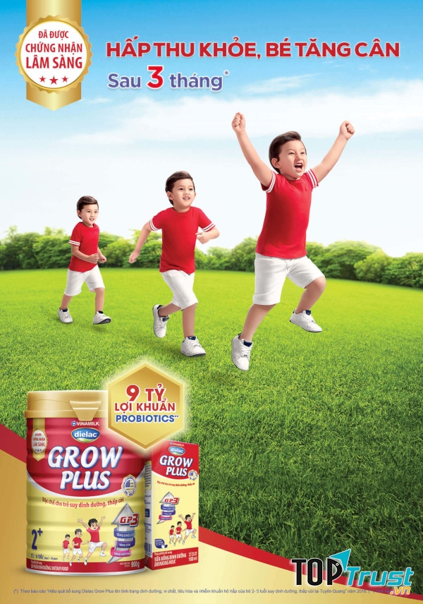 Dielac Grow Plus - sữa dành cho trẻ suy dinh dưỡng, thấp còi.