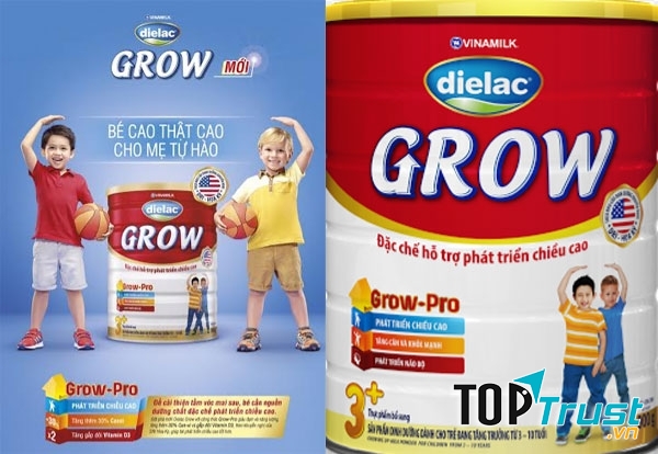 Sữa bột Dielac Grow Plus 3+ (cho trẻ 3 – 10 tuổi) hộp 900g