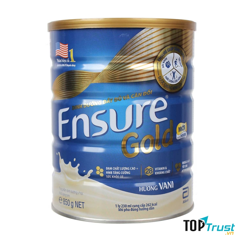 Sữa bột Ensure Gold hương Vani 850g