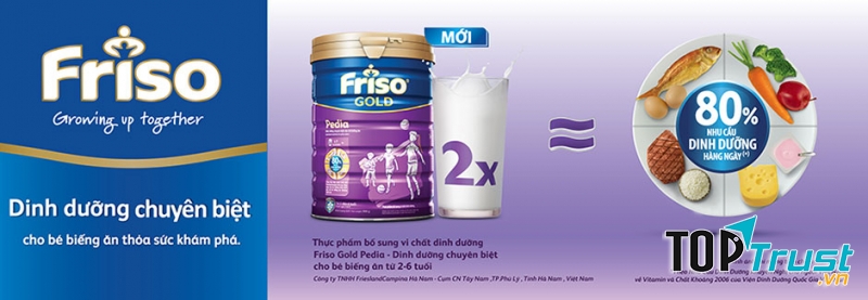 Sữa Friso Gold Pedia - Giúp hoàn thiện khẩu phần ăn