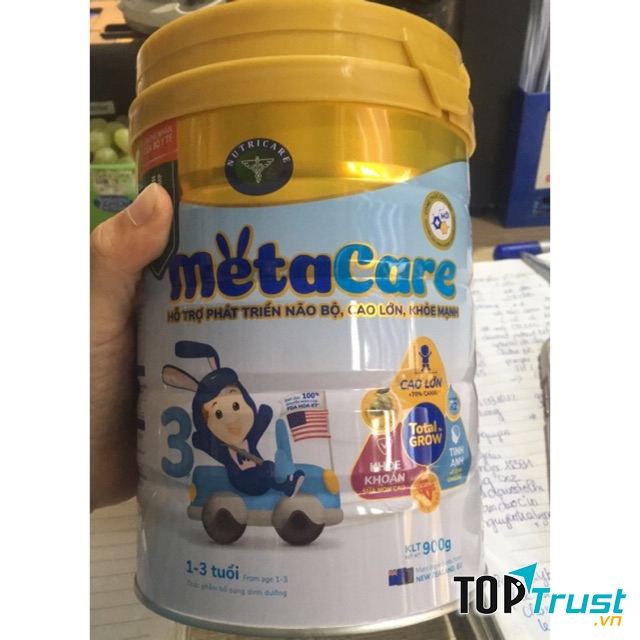 Sữa Meta Care 3 Olive Hộp 900g, Cho Trẻ 1-3 Tuổi