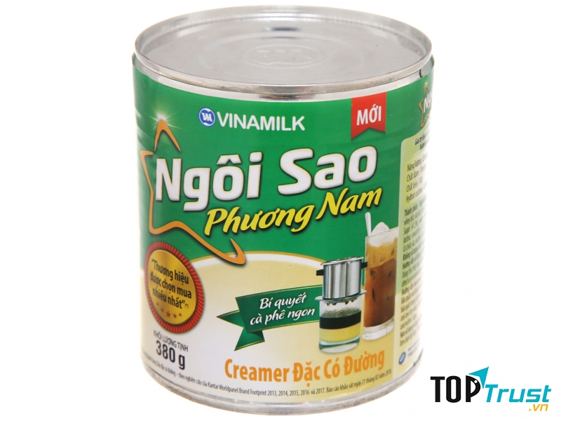 Sữa đặc có đường Ngôi Sao Phương Nam với thành phần chất béo từ dầu thực vật, không chứa Cholesterol rất thích hợp cho mọi lứa tuổi và đặc biệt tốt cho người ăn kiêng.