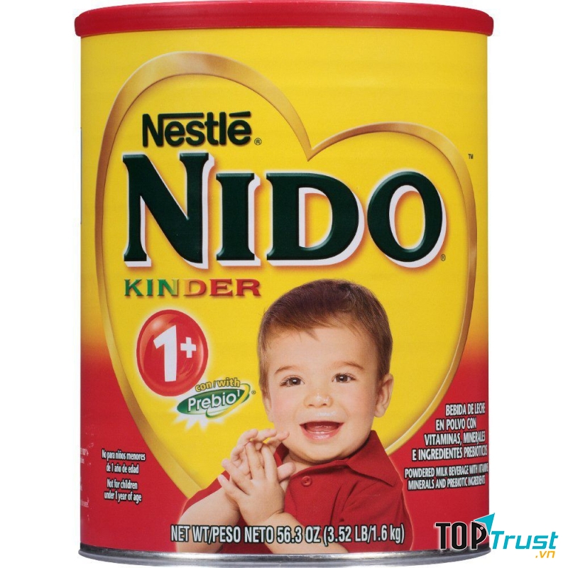 Sữa tăng cân cho bé Nido Kinder 1+ nắp đỏ