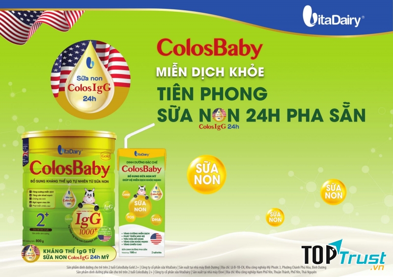 Sản phẩm sữa của công ty cổ phần VitaDairy Việt Nam