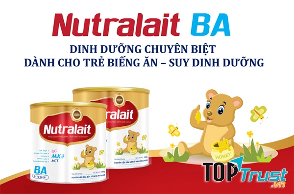 Sữa Nutralait BA dinh dưỡng đặc trị cho trẻ biếng ăn thấp còi