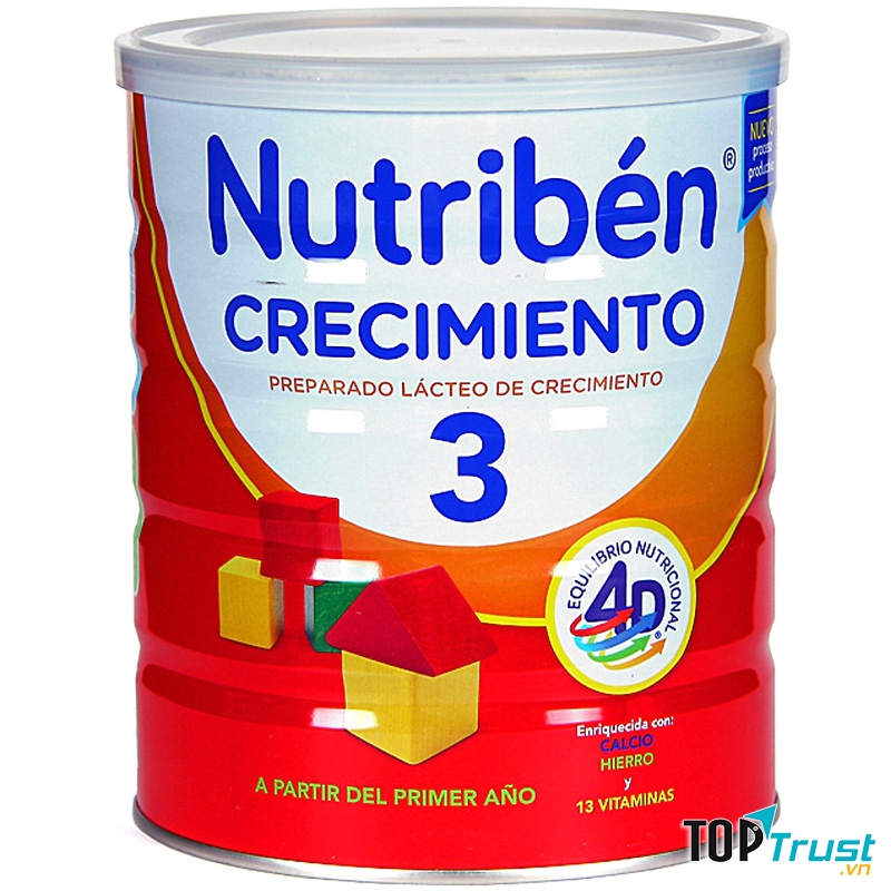 Sữa bột trẻ em Nutriben chứa các khoáng chất cần thiết cho sự phát triển thể chất của trẻ