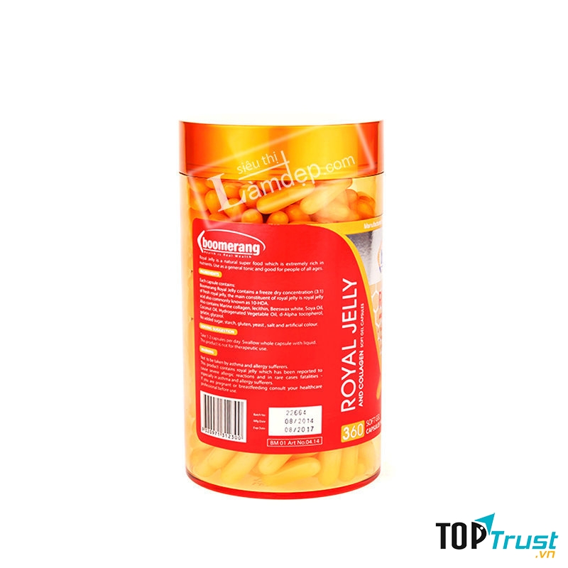 Sữa Ong Chúa Boomerang & Collagen Royal Jelly (1400mg X 360 Viên)