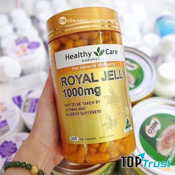 Sữa Ong Chúa Healthy Care Royal Jelly 1000mg cung cấp một lượng đáng kể các nguồn dinh dưỡng có lợi cho sức khoẻ như hỗn hơp vitamin nhóm B, trong đó vitamin B5, vitamin B6 chiếm một lượng lớn.