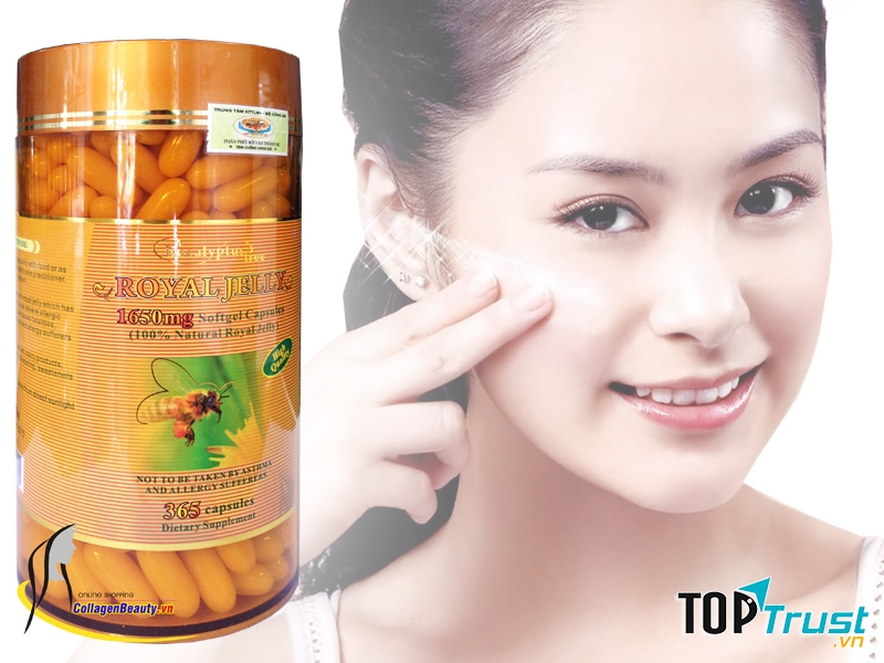 Sữa ong chúa giúp làn da luôn ẩm, mịn  màng, sáng bóng và trắng﻿