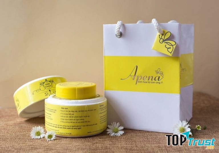 Sữa ong chúa tươi Apena 100% nguyên chất như lượng sữa ban đầu hình thành trong tổ ong, không pha thêm nước, không pha trộn thêm bất kỳ phụ gia