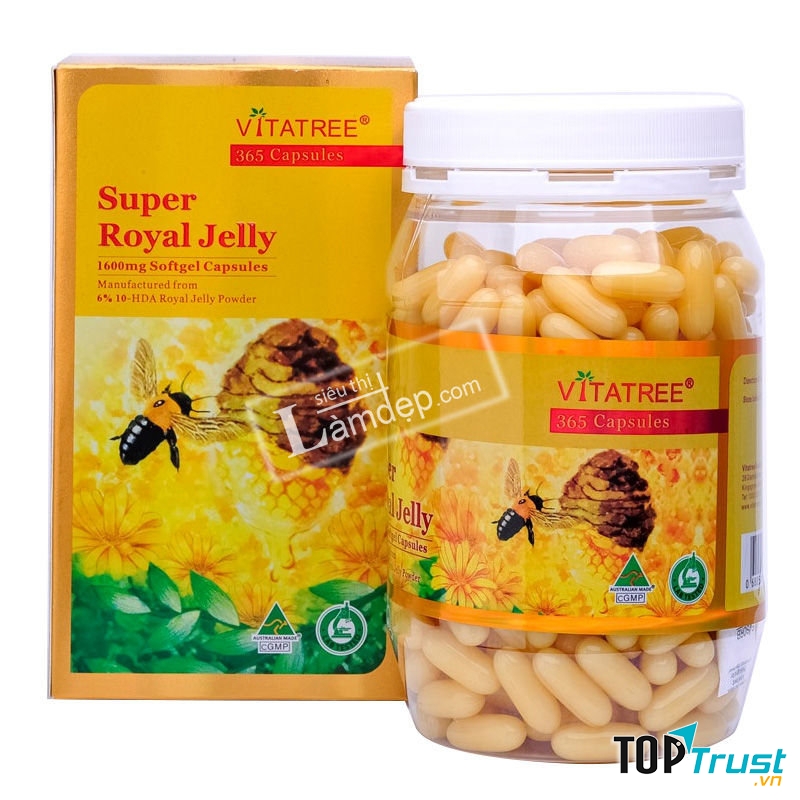 Sữa Ong Chúa Vitatree Super Royal Jelly (365 Viên x 1600mg)