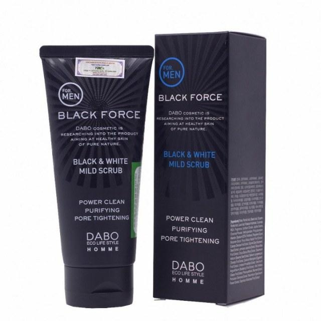 Sữa Rửa Mặt Cho Nam Trắng Da Sạch Mụn Than Hoạt Tính Dabo Black Force 120ml