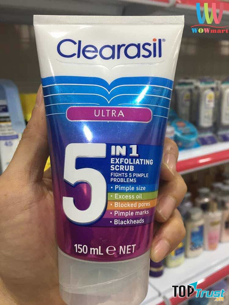 Sữa rửa mặt có hạt tẩy tế bào chết Clearasil Ultra Deep Pore Scrub