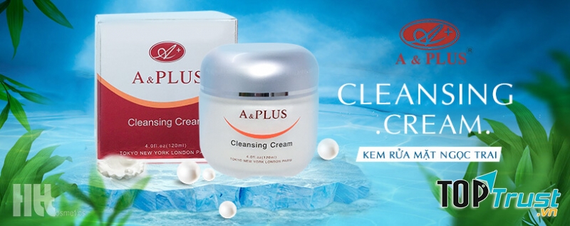 Sữa rửa mặt A&Plus Cleansing Cream dạng kem chiết xuất ngọc trai và thảo dược thiên nhiên