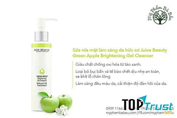 Sữa rửa mặt làm sáng da Juice Beauty Green Apple Brightening Gel Cleanser