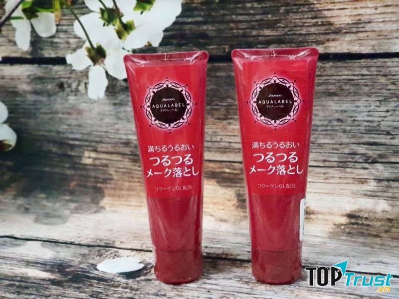 Sữa rửa mặt Shiseido Aqualabel milky mousse foam màu đỏ giúp da săn chắc, tạo độ ẩm