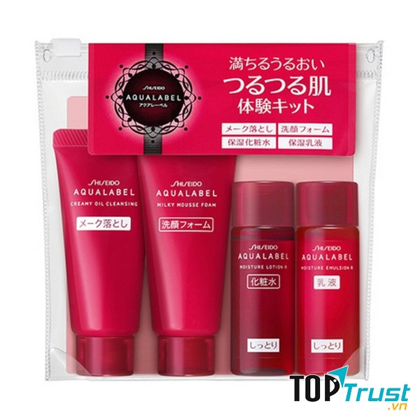 Shiseido Aqualabel milky mousse foam màu đỏ  hương hoa hồng nhẹ nhàng