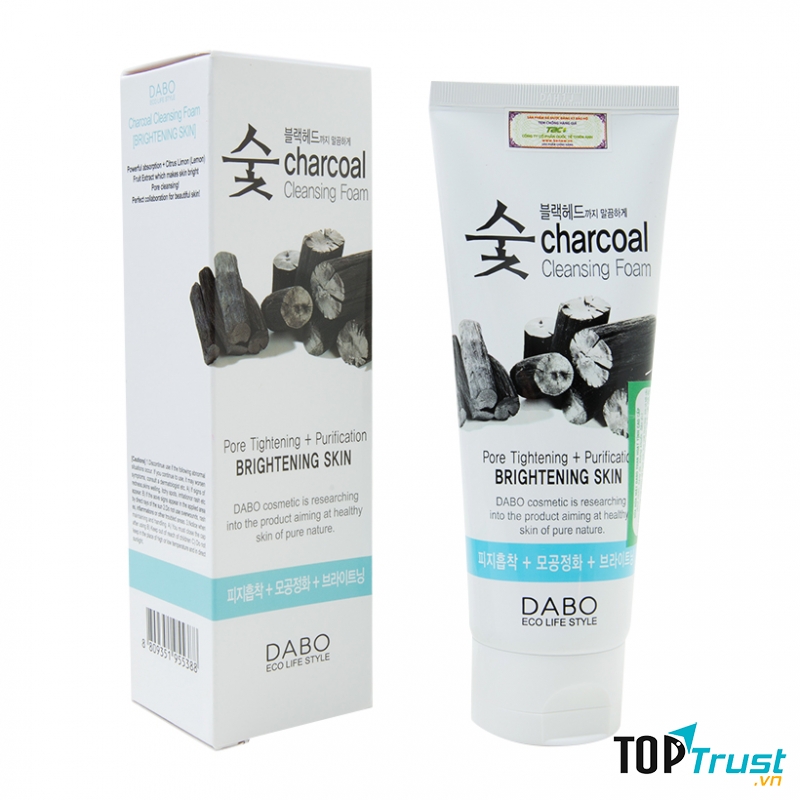 Sữa rửa mặt than hoạt tính Dabo Charcoal Cleansing Foam
