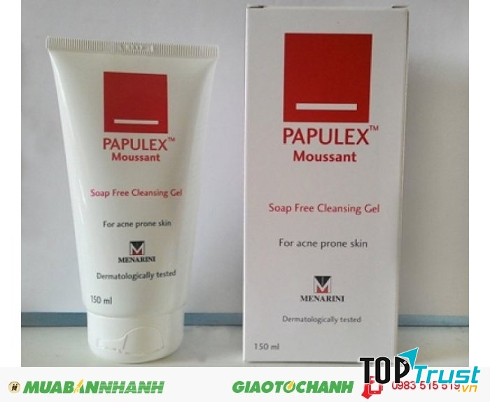 SỮA RỬA MẶT TRỊ MỤN PAPULEX MOUSSANT SOAP FREE CLEANSING GEL