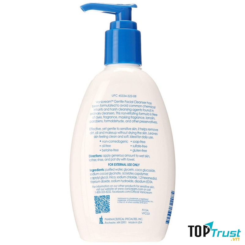 Sữa rửa mặt Vanicream Gentle Facial Cleanser