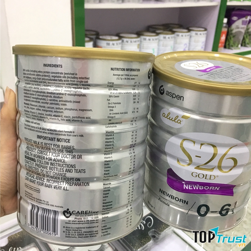 Sữa S-26 Gold Newborn số 1 900g