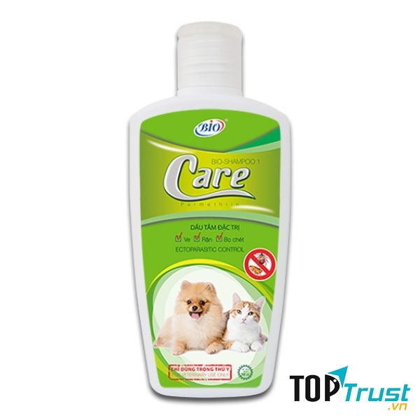 Sữa tắm Bio care đặc trị ve rận, bọ chét cho chó mèo 200ml: