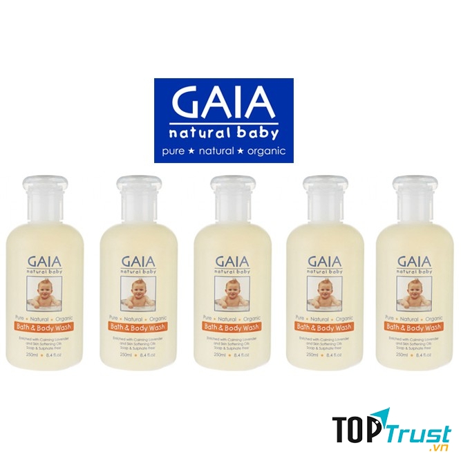 Sữa tắm hữu cơ cho bé Úc GAIA Bath & Body Wash