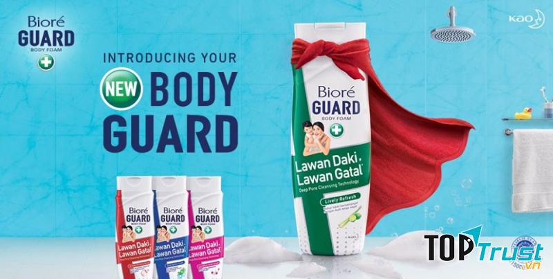 ﻿Sữa tắm kháng khuẩn Bioré Guard