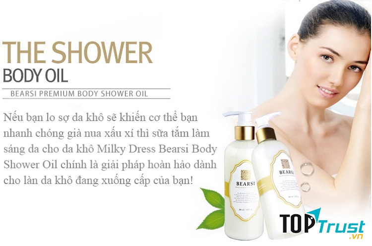 Sữa tắm cung cấp độ ẩm cùng khả năng dưỡng trắng da tuyệt vời