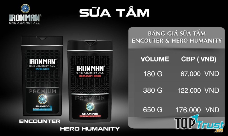 Ironman tất cả các thành đều có nguồn gốc 100% tự nhiên, nên giúp diệt khuẩn ưu việt, loại bỏ những bụi bẩn bám trên da
