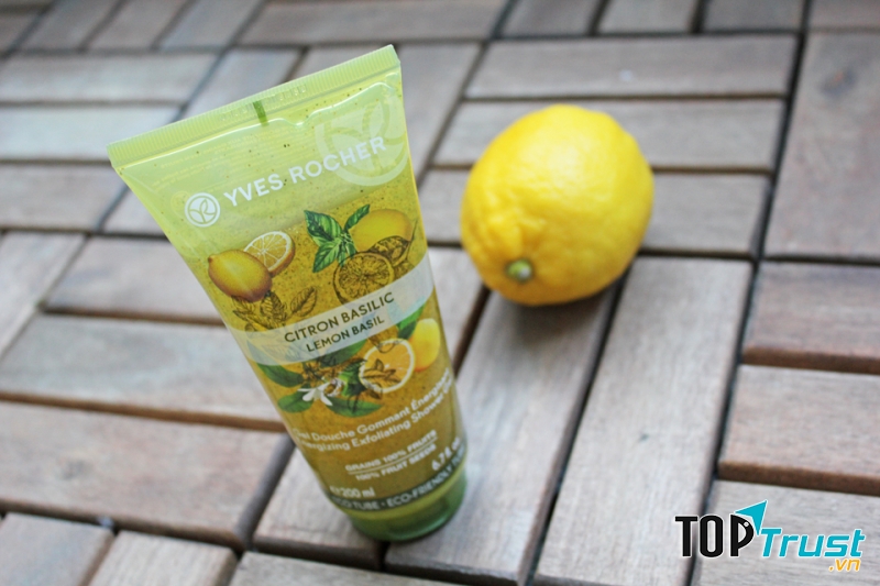Gel tắm tẩy tế bào chết Yves Rocher Energizing Exfoliating Lemon Basil Shower Gel