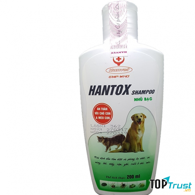 Sữa tắm trị ve rận cho chó Hantox 200ml
