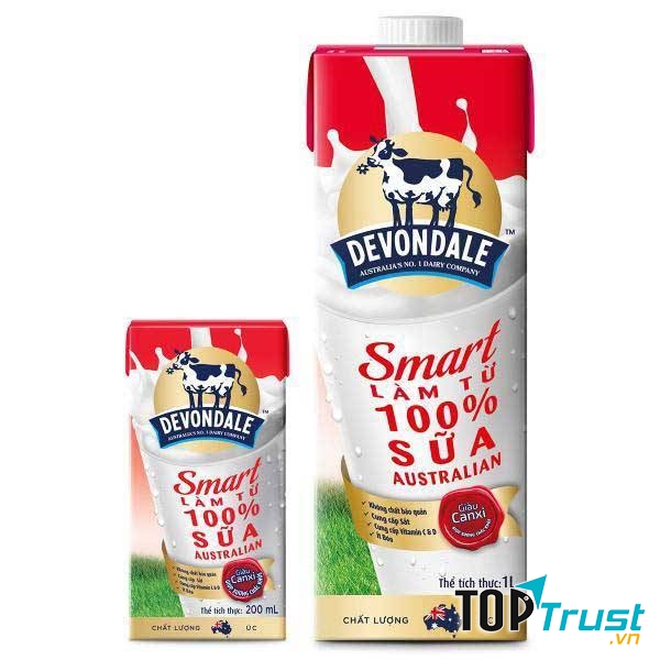 Sữa tươi không đường tách béo Devondale Smart