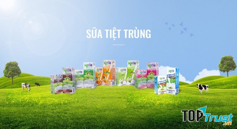 Các sản phẩm sữa tươi tiệt trùng Mộc Châu.