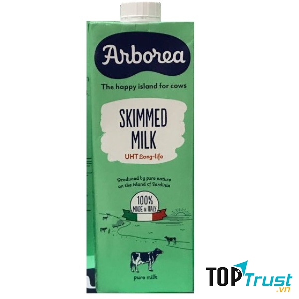 Sữa tươi tách kem, không béo Arborea