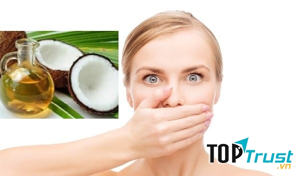 súc miệng bằng dầu dừa
